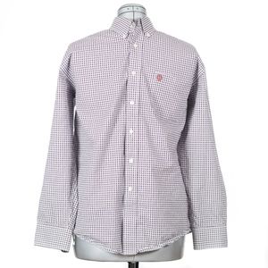 George Strait Maroon Checkered Button Down